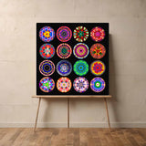 Captivating Circle Art Composite - Mixed Media Mandalas in Harmonious Pattern