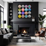 Beautiful Circle Art Composite Canvas - Pattern of  Mixed Media Mandalas