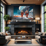 Futuristic Shipyard - Constructing Advanced Spacecraft Canvas Print