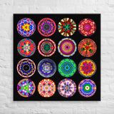 Captivating Circle Art Composite - Mixed Media Mandalas in Harmonious Pattern