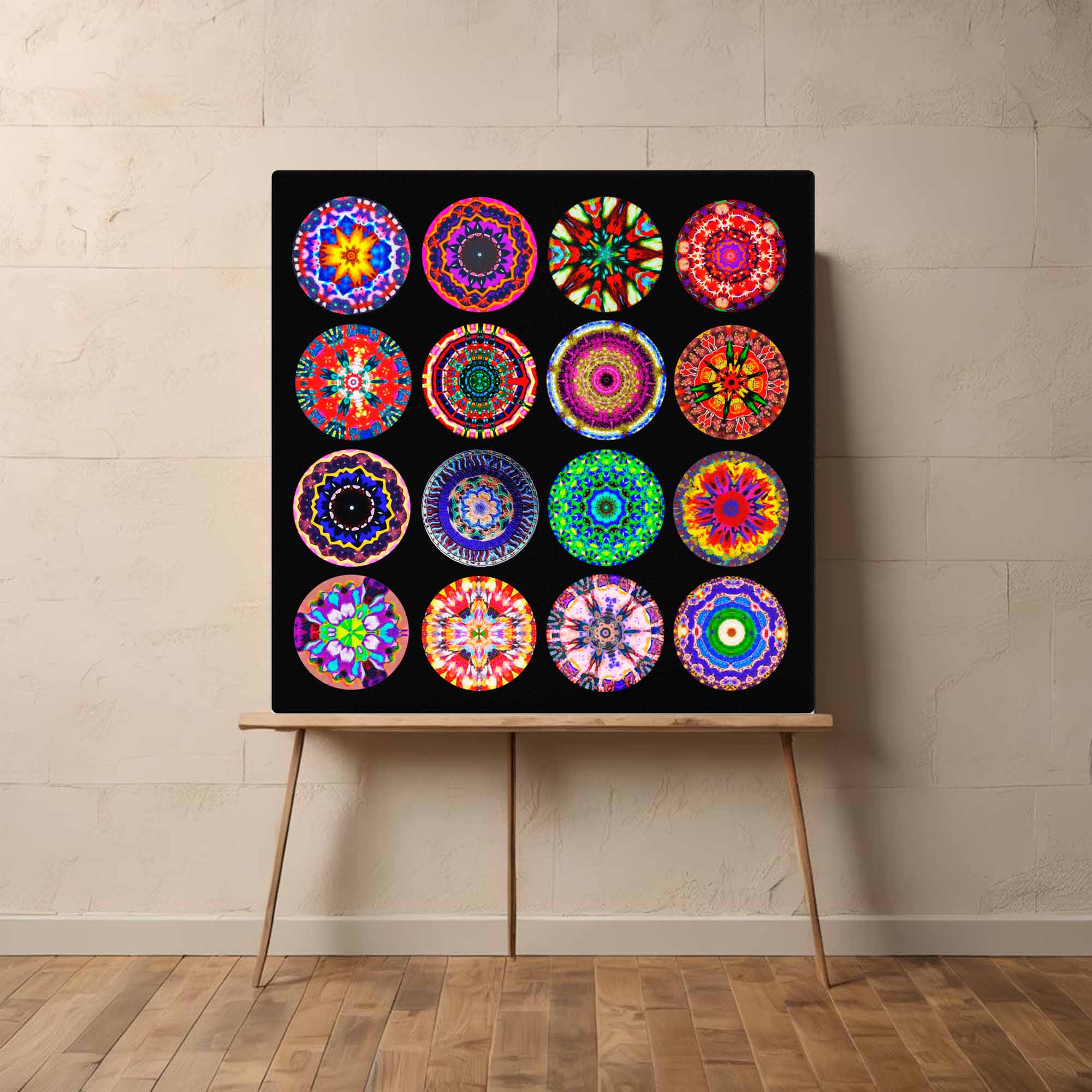 Captivating Circle Art Composite - Mixed Media Mandalas in Harmonious Pattern