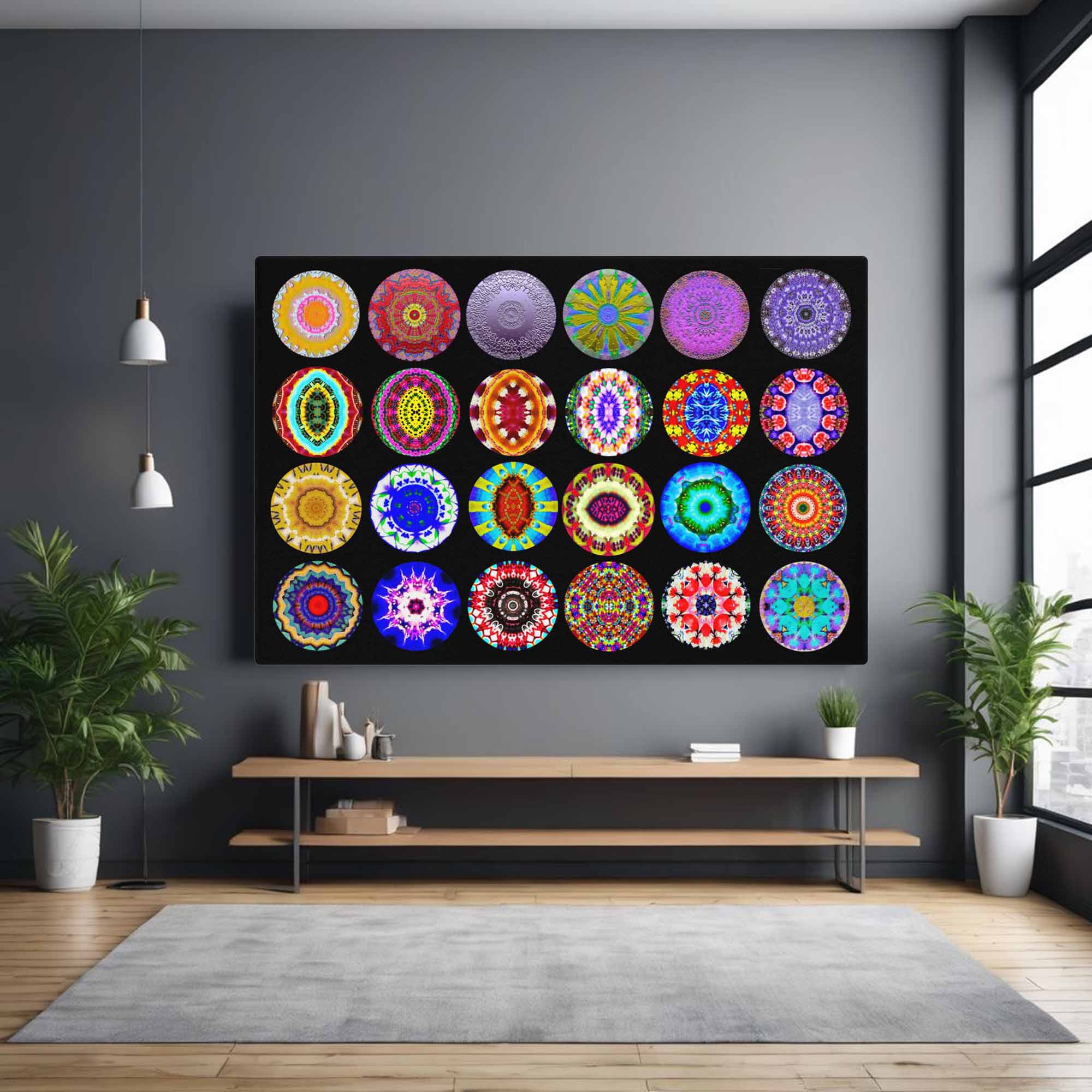 Captivating Circle Art Composite - Mixed Media Mandalas Pattern