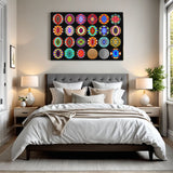 Dynamic Circle Art Composite - Mixed Media Artwork Pattern