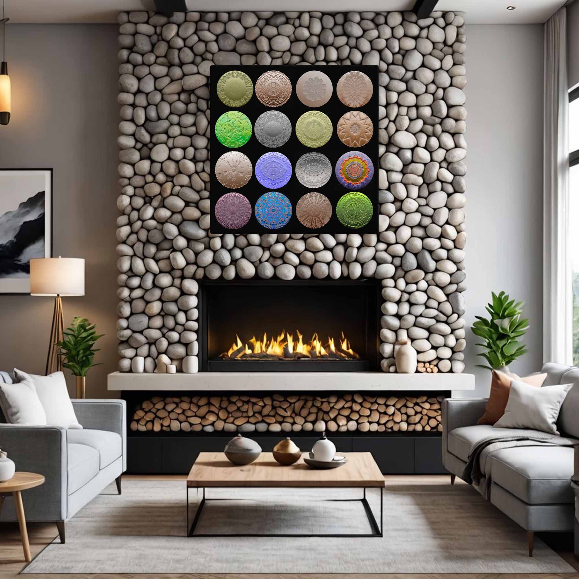 Captivating Circle Art Composite - Mixed Media Mandalas in Harmonious Pattern