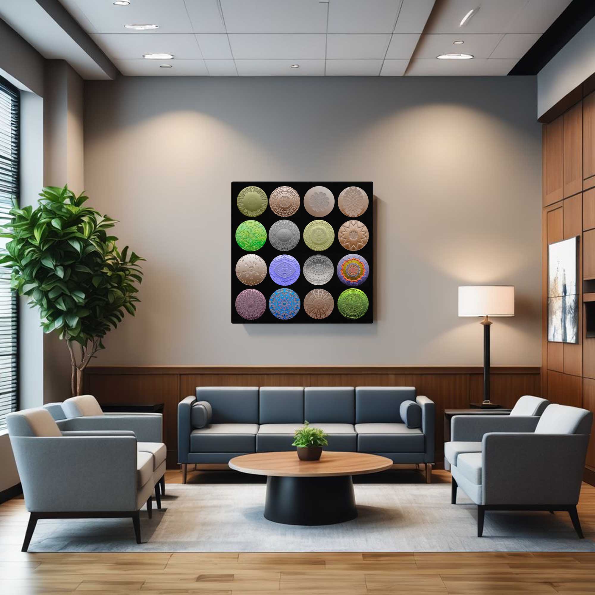 Captivating Circle Art Composite - Mixed Media Mandalas in Harmonious Pattern