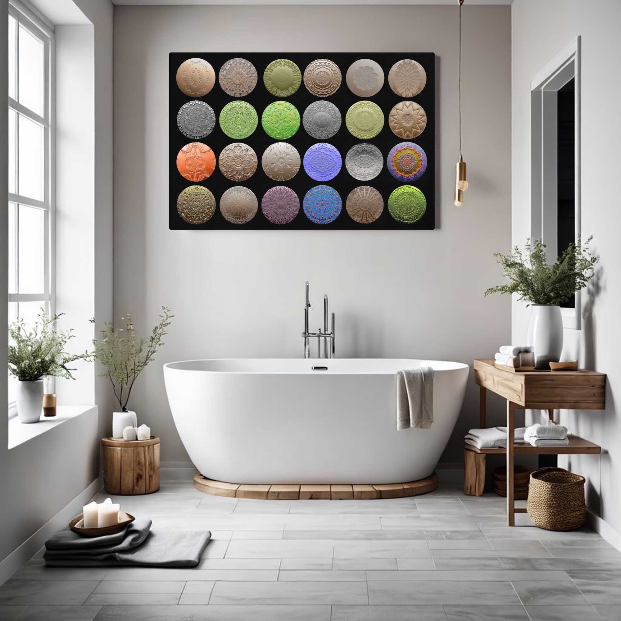 Stunning Canvas Art Composite - Individual Mixed Media Mandalas