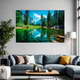 Alpine Stream Reflections – Sierra Nevada photographic canvas print of a mountain stream reflection – Art Fusion Store