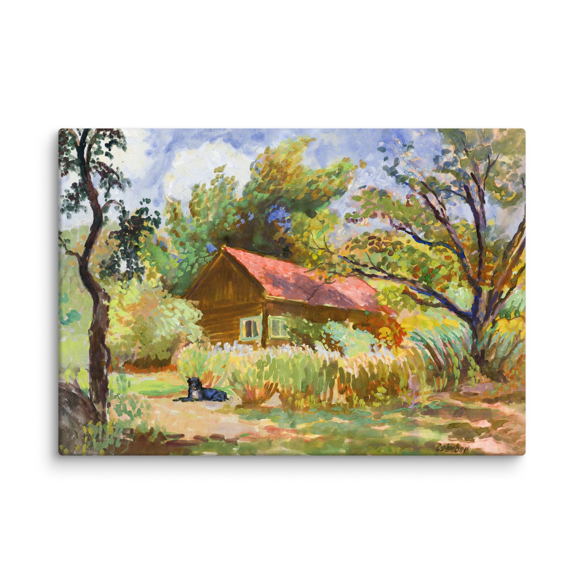  Béla Czimber summer garden canvas print displayed