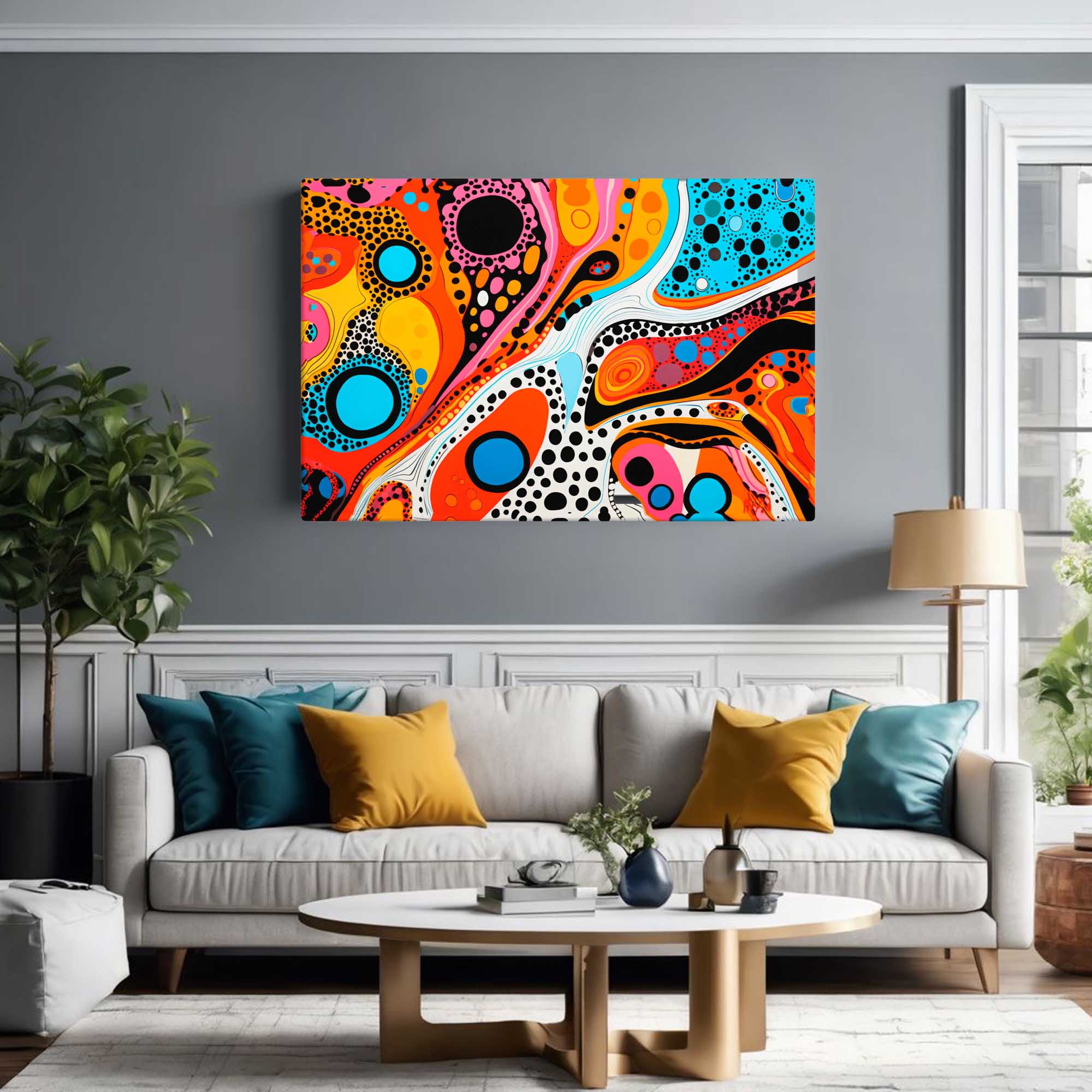 Balance in Motion - Digital Abstract Canvas Print in family room