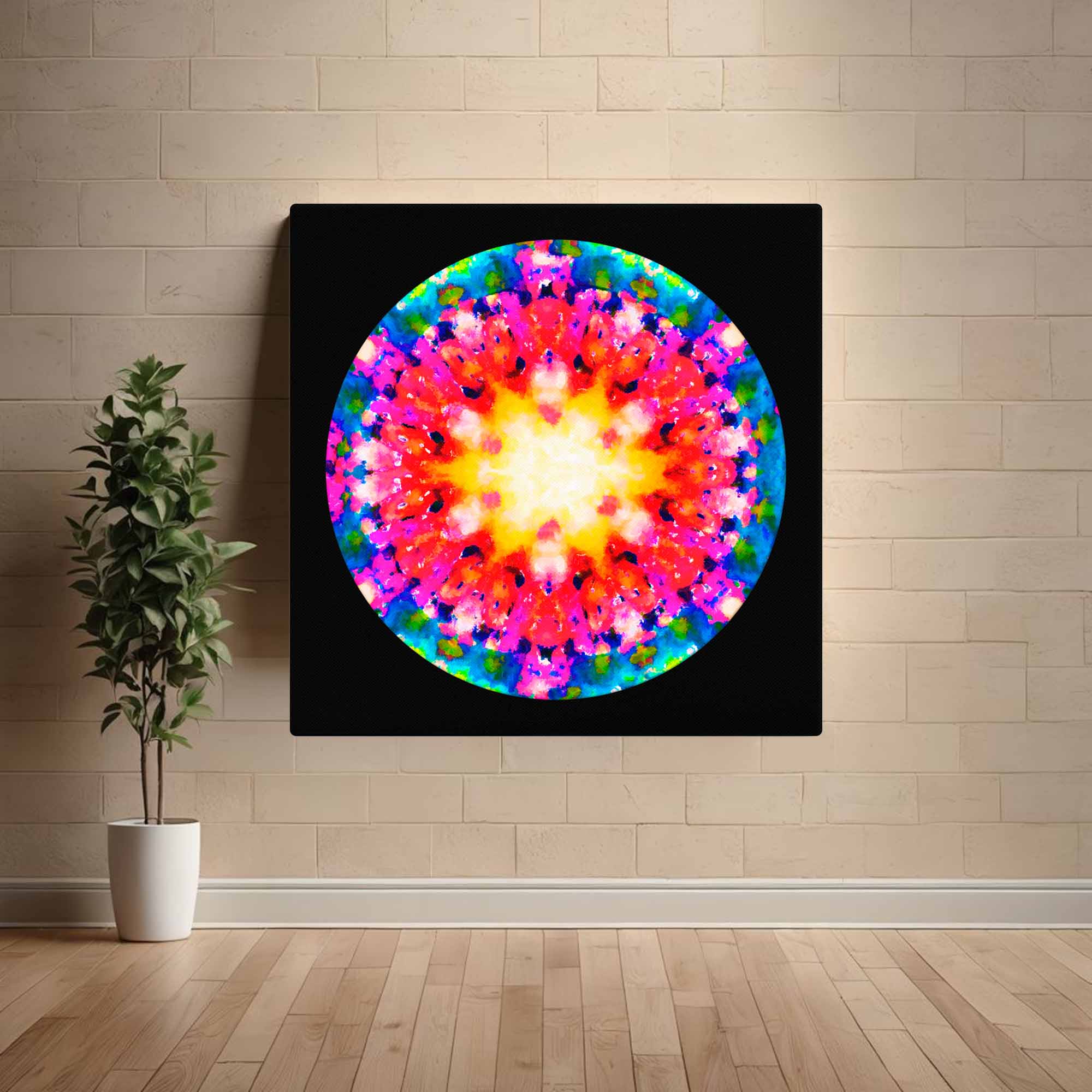Elegant Circle Mandala Canvas Print