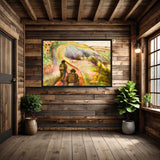 Rural Life Painting - Scenic Landscape Painting