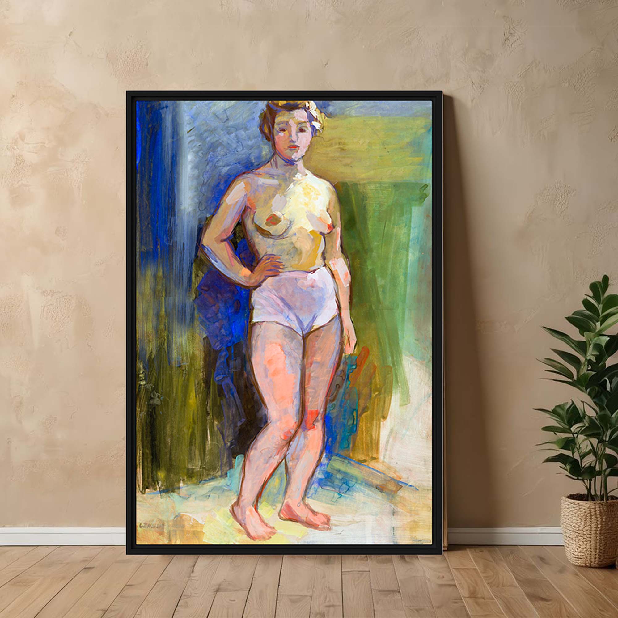 Vulnerability Being Nude - Studies in Women  Framed canvas