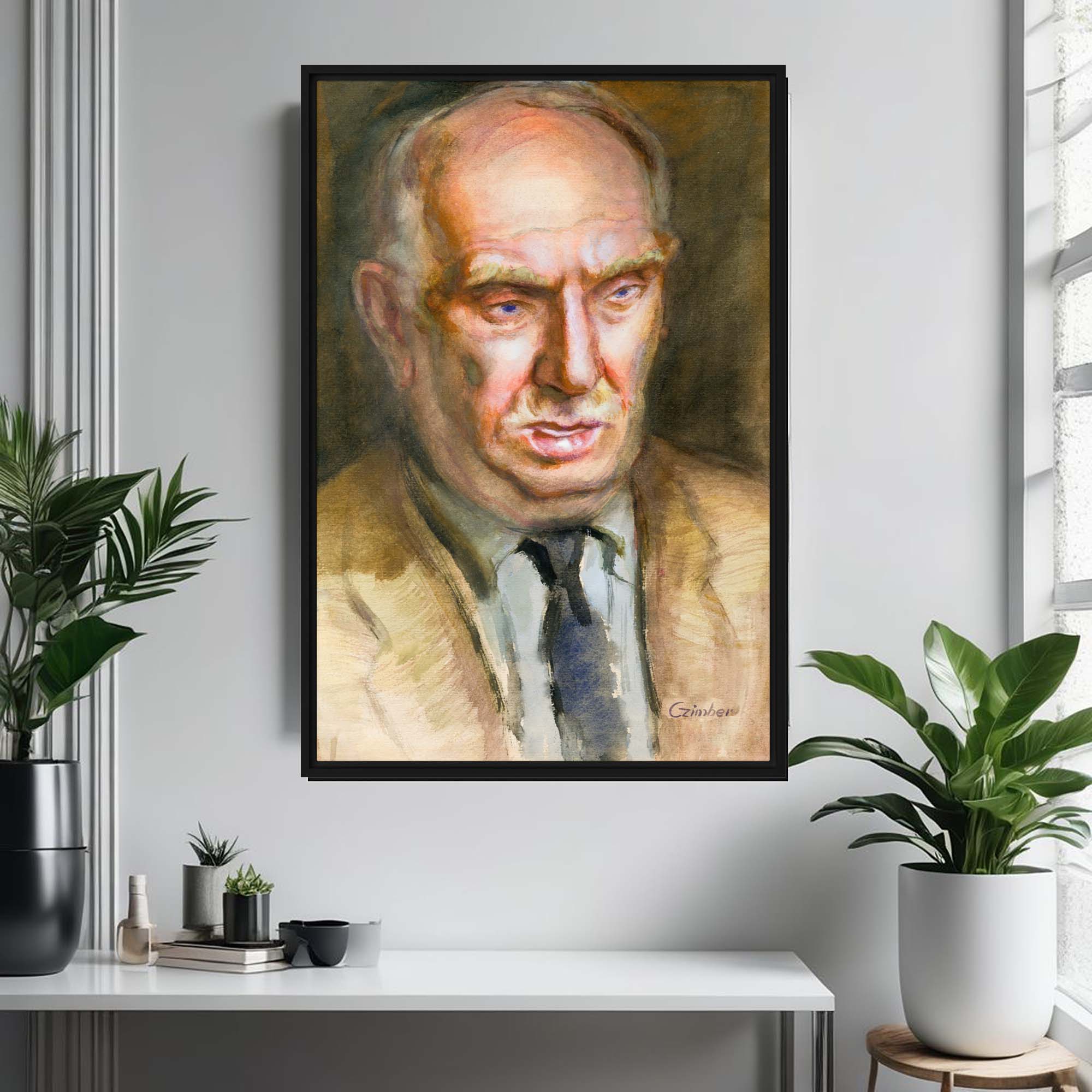 Reflections of Resilience - Vintage Portrait Framed canvas