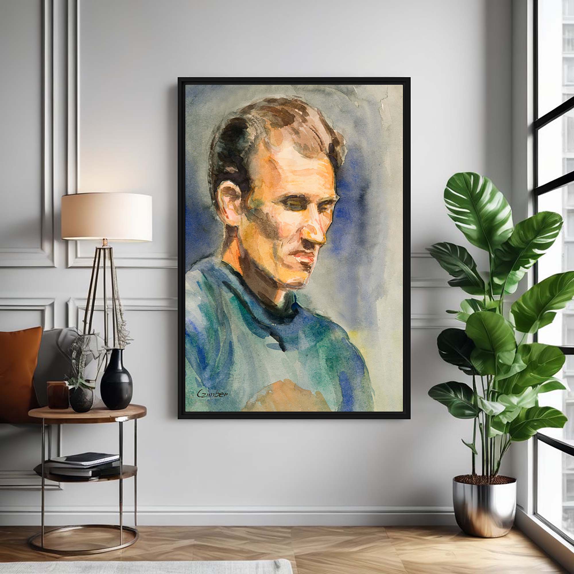 Midcentury Common People - Framed canvas