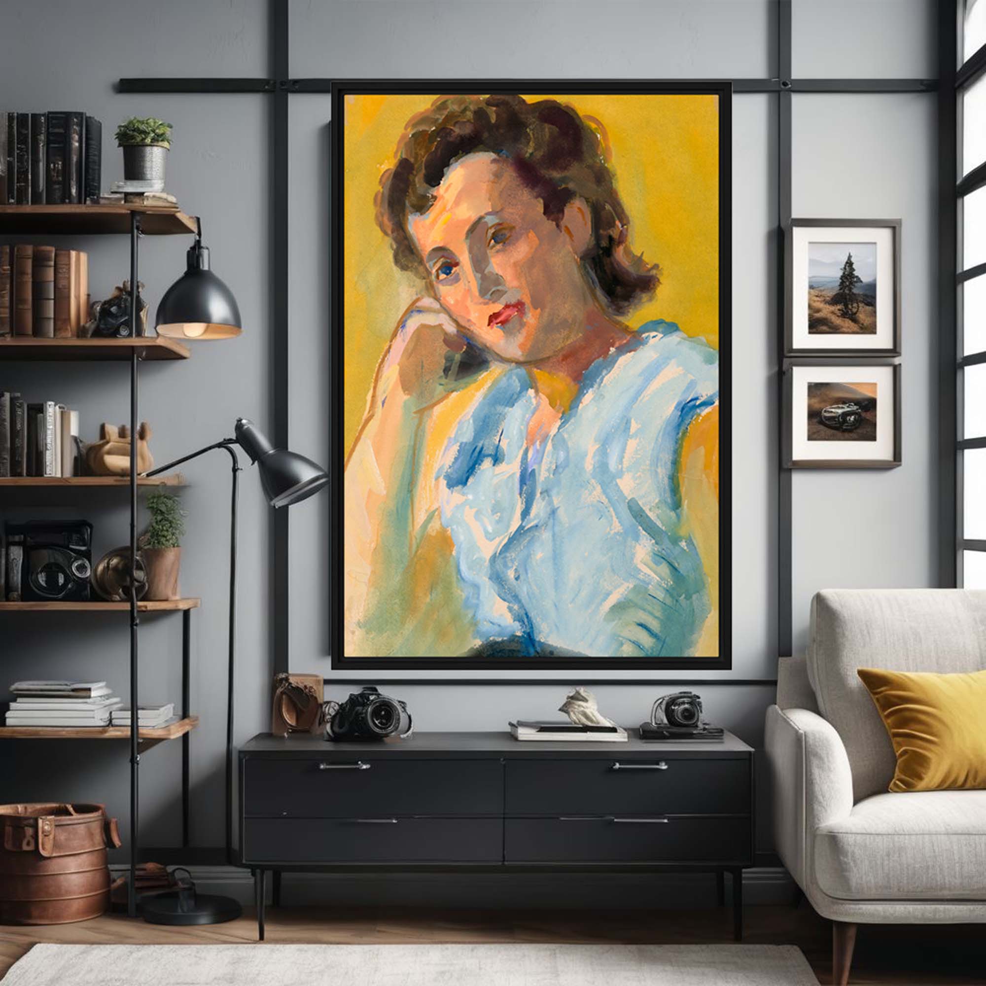 Faces of a Bygone Era - Classic Portrait Framed canvas