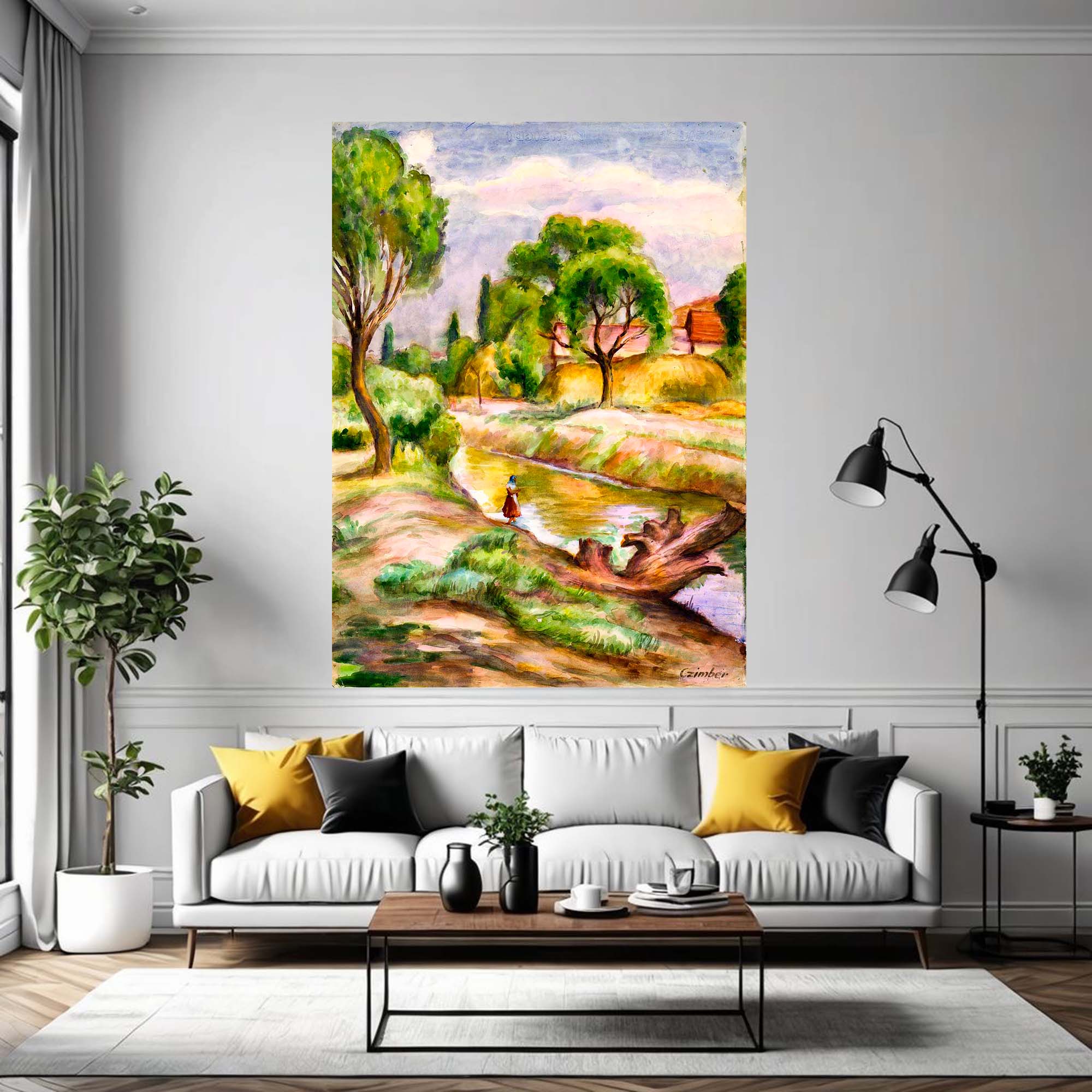 Rural Europe - 1950s Original Painting Download