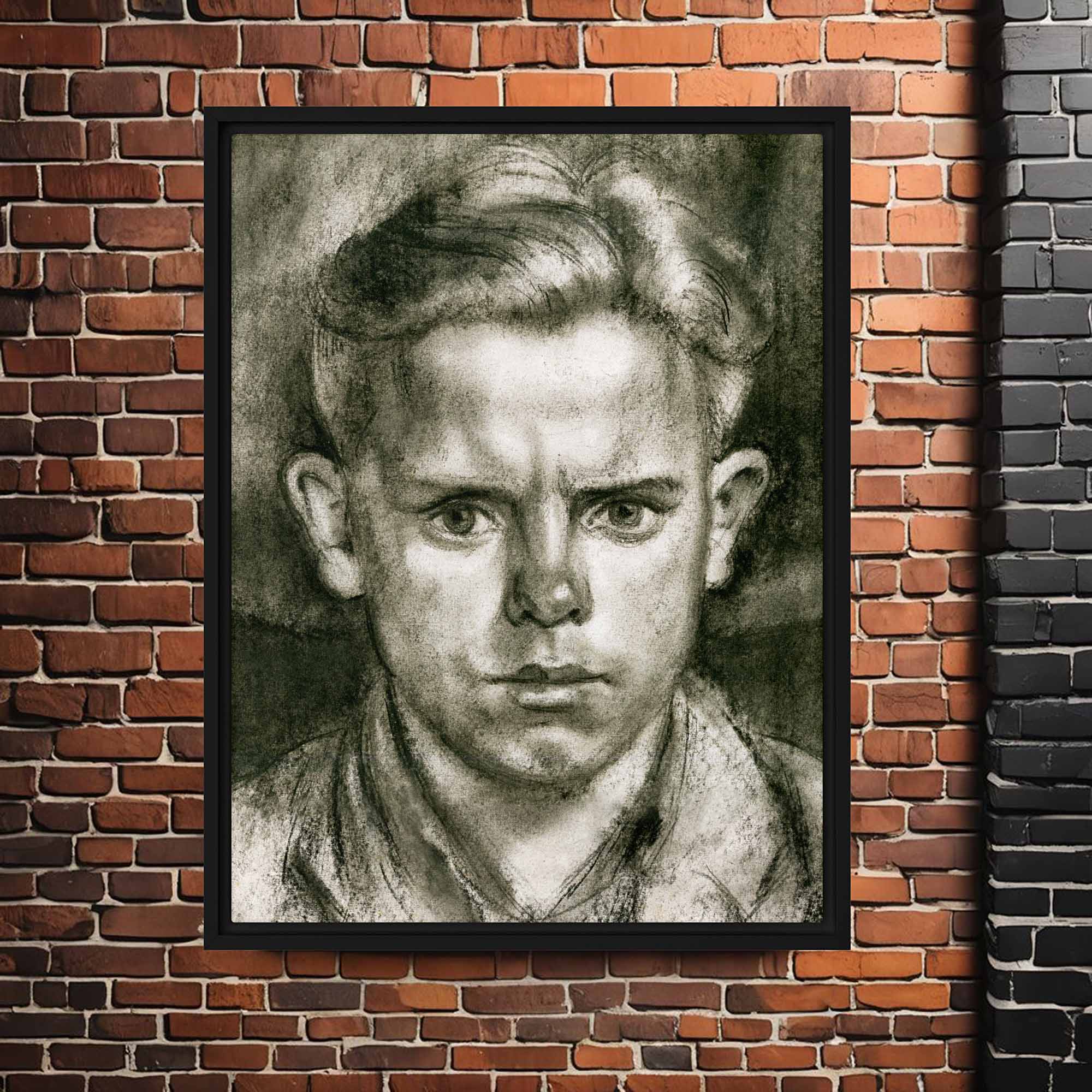 Portrait of a Young Rebel - Framed Canvas