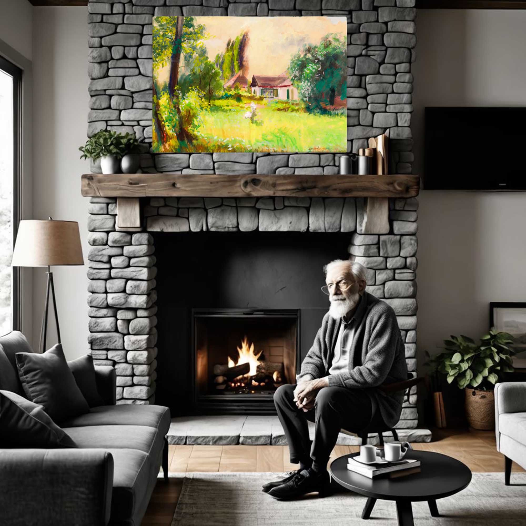 Golden Homestead - Print of Original Painting