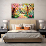 Charming Flower Garden Painting - Cozy Patio Atmosphere Art