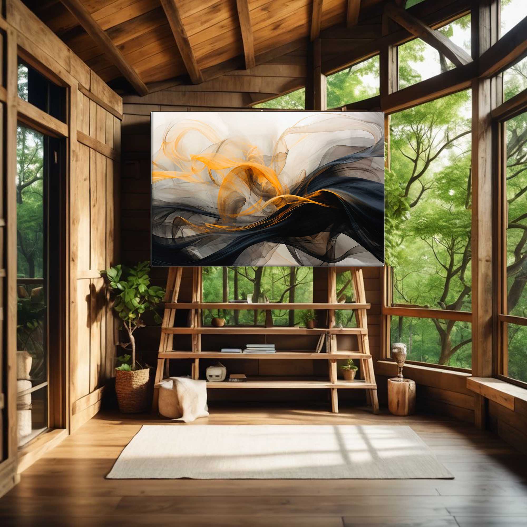 Chasing Shadows - Abstract Canvas Print mockup