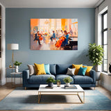 Community Music – Art Fusion Czimber Rendition canvas print of a European community gathering – Art Fusion Store 