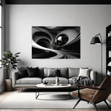 Cosmic Vortex - Abstract Canvas Print in family room