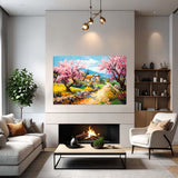  Countryside Homestead Rustic Ranch – Art Fusion canvas print of a rural homestead and ranch – Art Fusion Store 