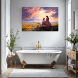 Czimber Masterwork canvas displayed in a bathroom