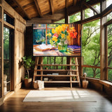 Yellow Floral Harmony - Flower Canvas Painting