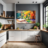 Yellow Floral Harmony - Flower Canvas Painting