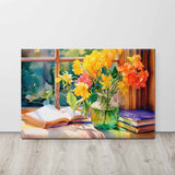 Yellow Floral Harmony - Flower Canvas Painting