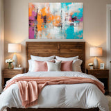 Depth Charge – Abstract Digital Canvas Print bedroom mockup