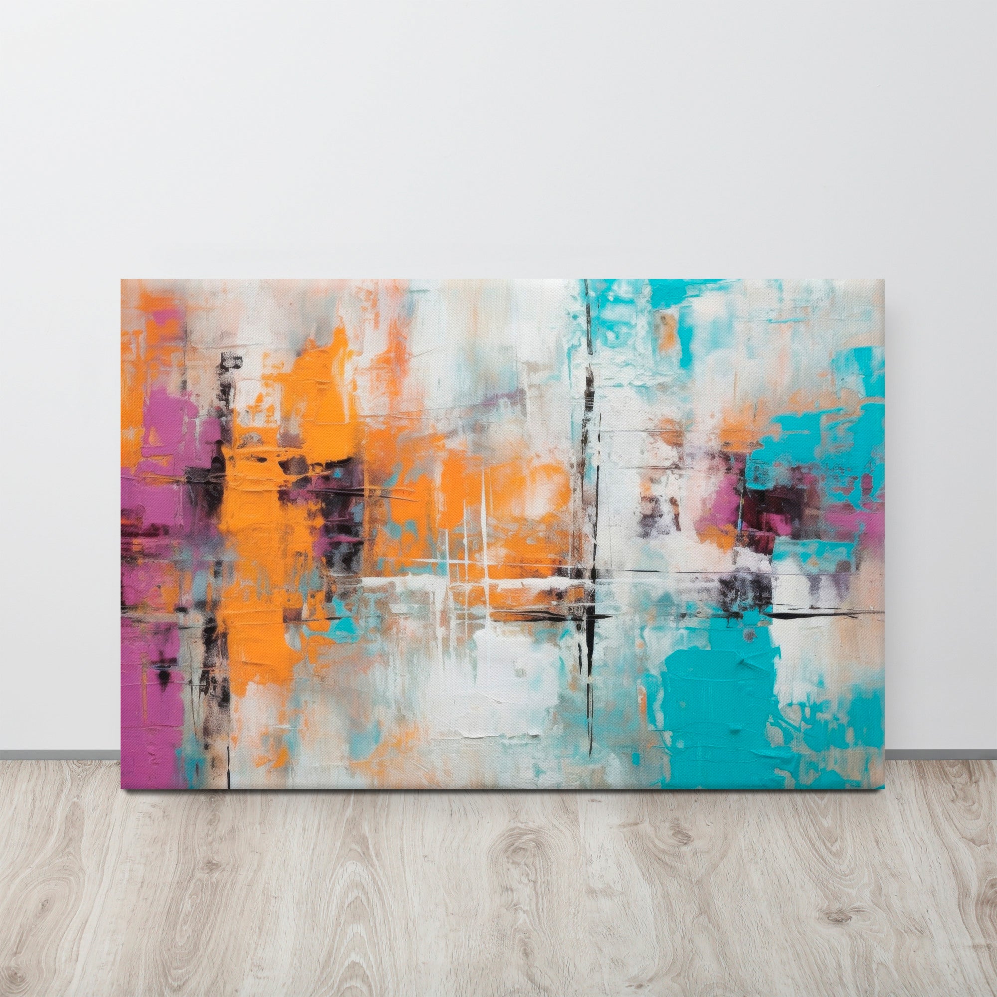 Depth Charge – Abstract Digital Canvas Print on display