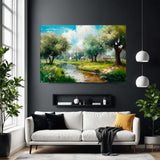  Digital paint homestead canvas displayed in a living room 
