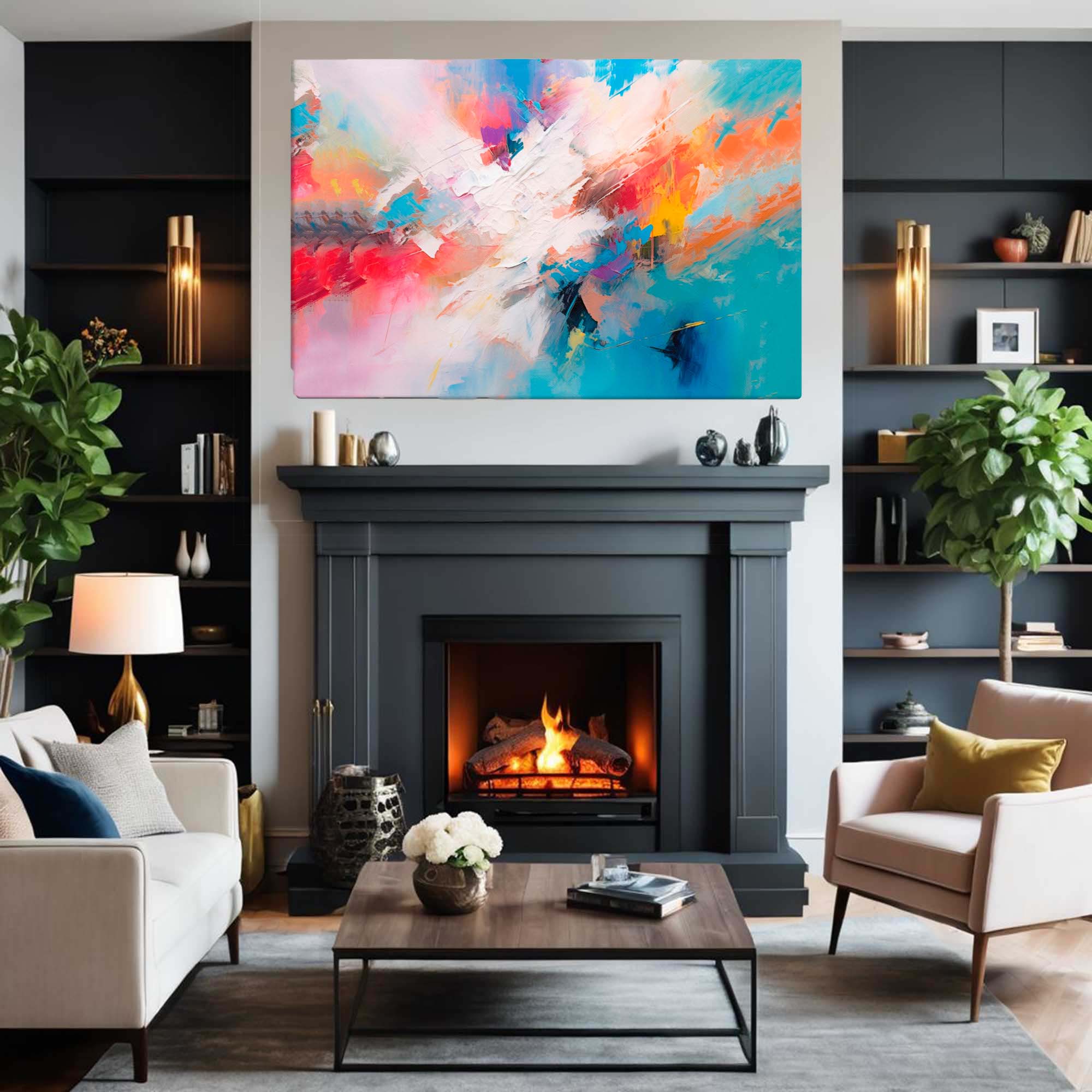 Dynamic Energy – Abstract Canvas Painting Print in home decor