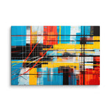 Dynamic Fractured Lines – Abstract Digital Canvas Print - Art Fusion Store