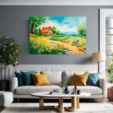 Elysian Fields – Art Fusion canvas print of an ethereal, luminous countryside landscape – Art Fusion Store 