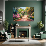  Enchanted Walk – Art Fusion canvas print of a lush, dreamlike garden path – Art Fusion Store