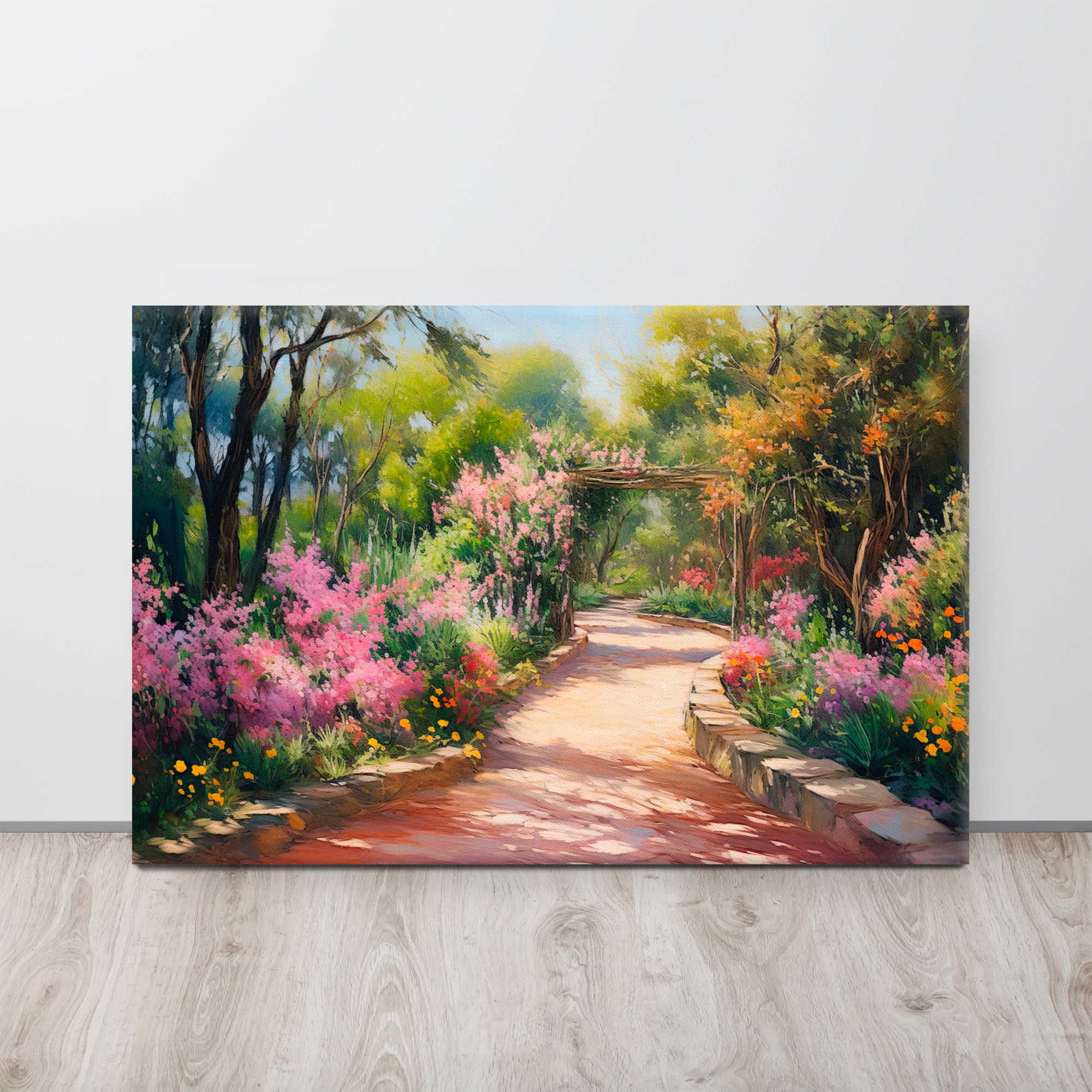 Enchanted garden canvas displayed  