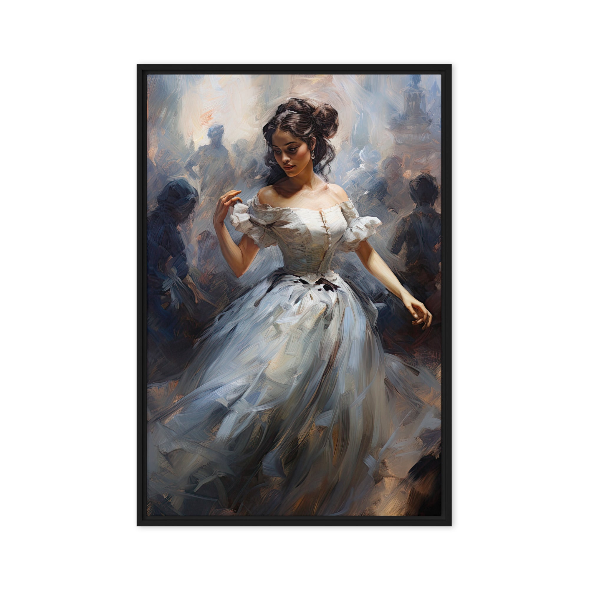 Ethereal Elegance – Art Fusion Framed Canvas