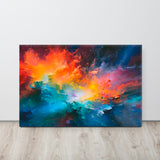 Exploding Light – Abstract Digital Canvas Print on display