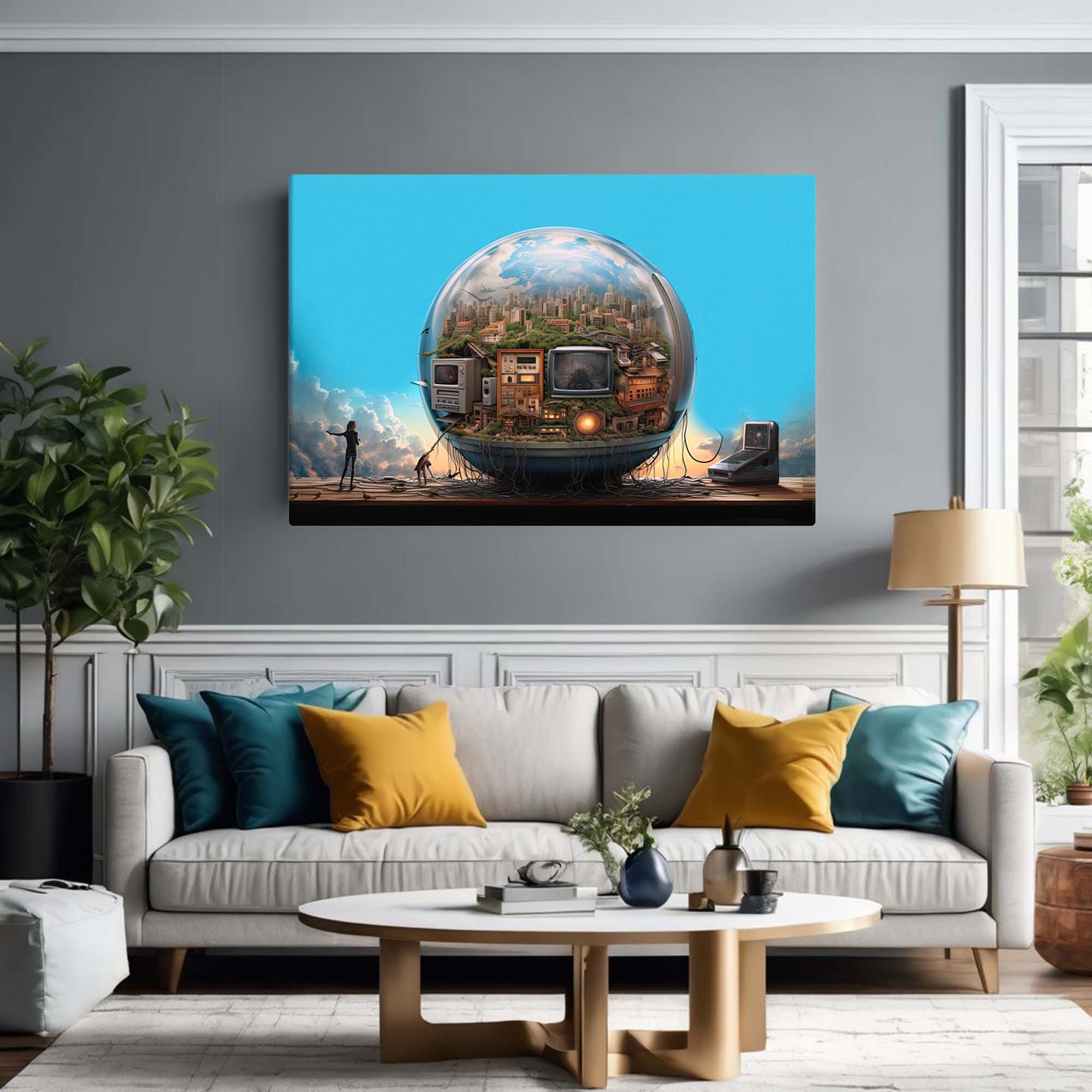 Sphere of the Chips - Fantasy Canvas Art