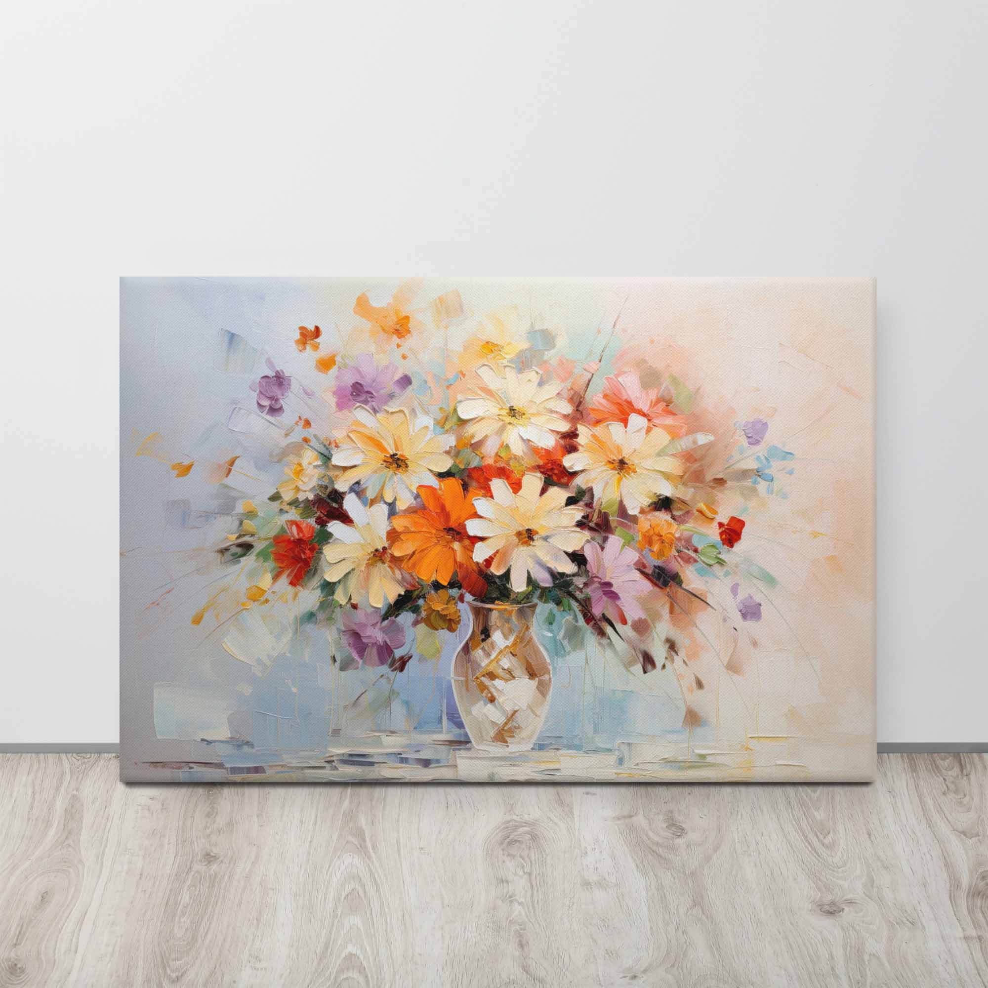 Vibrant Garden - Flowers on Canvas Painting