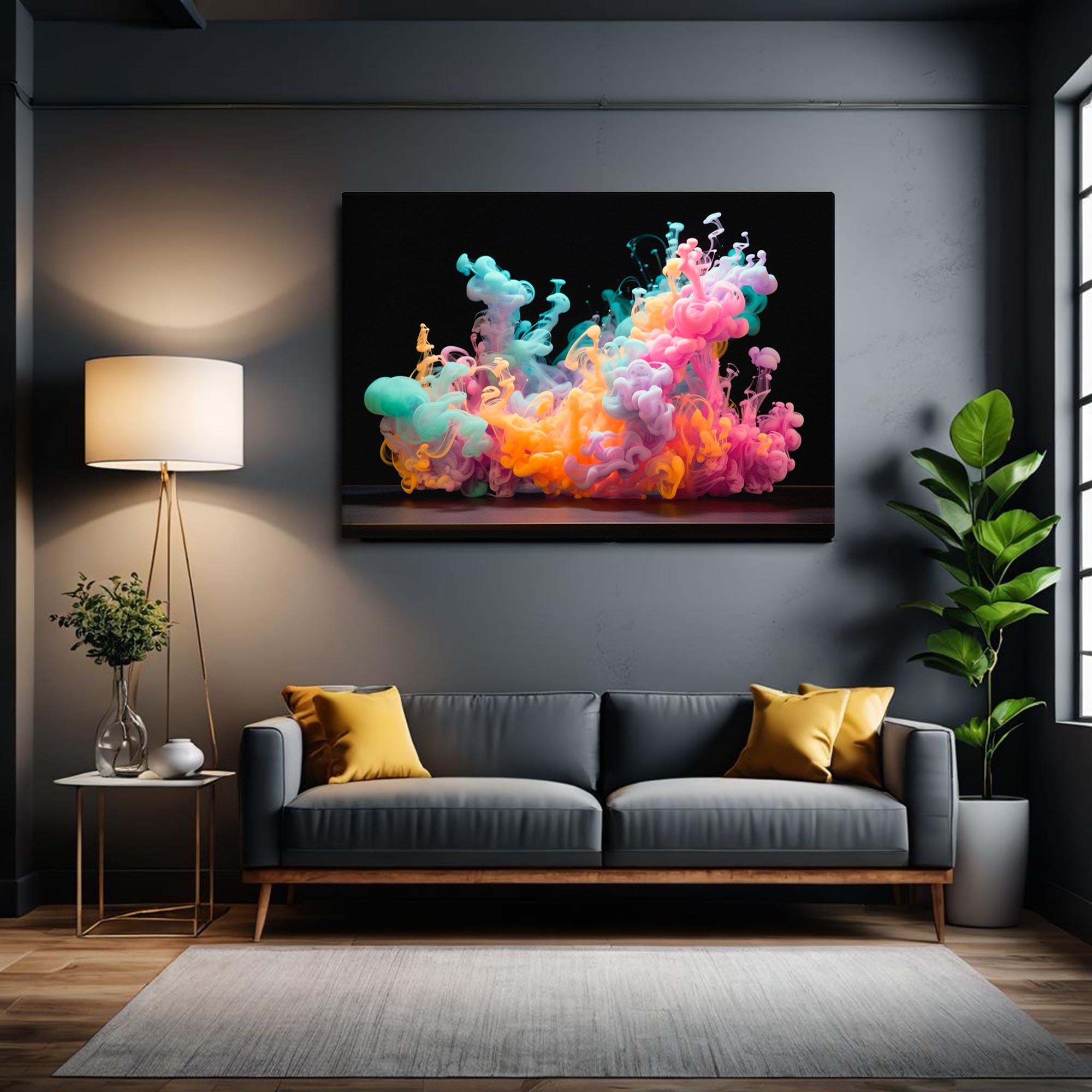 Fluid Motion - Abstract Canvas Print in family room
