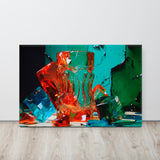 Fractured Realities- Abstract Canvas Print on display