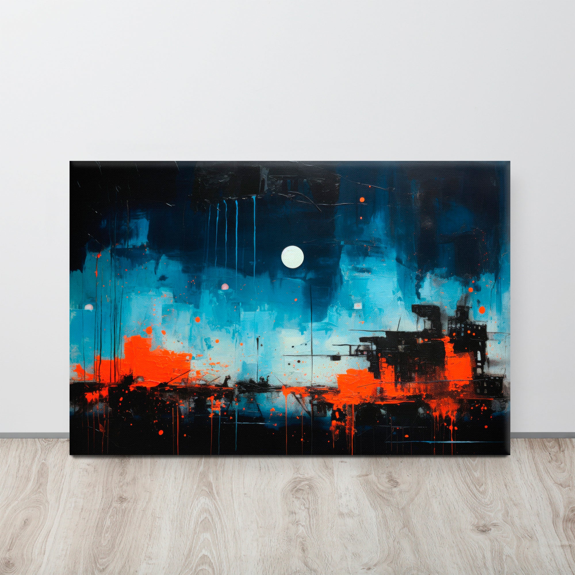 Fragmented Dream - Abstract Canvas Print on display