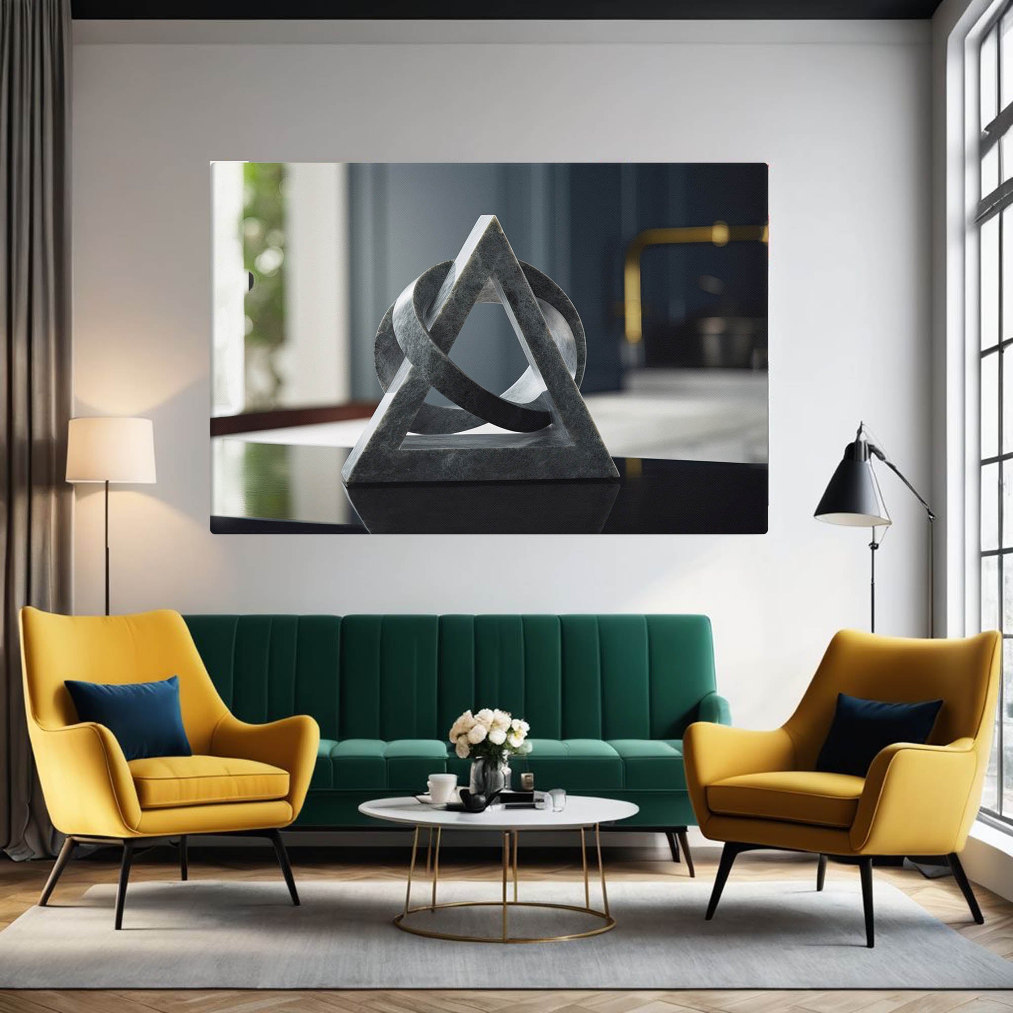 Minimalist Geometry - Geometric Canvas Artwork