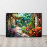 Garden haven canvas displayed  