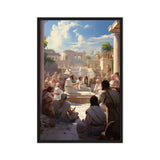 Gathering of the Ancients – Art Fusion Framed Canvas