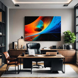 Geometric Dreams – abstract canvas print displayed in modern living room